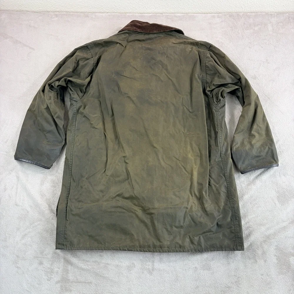 Vintage Barbour A200 Border Wax Jacket C42/107CM Sage Green Country England 80s